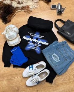 Nude Project Seoul Hoodie Black New