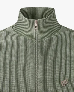 Nude Project Shady Zip-Up Knit Cardigan Green Sale