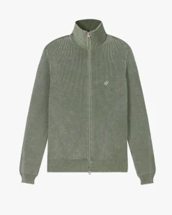 Nude Project Shady Zip-Up Knit Cardigan Green Sale