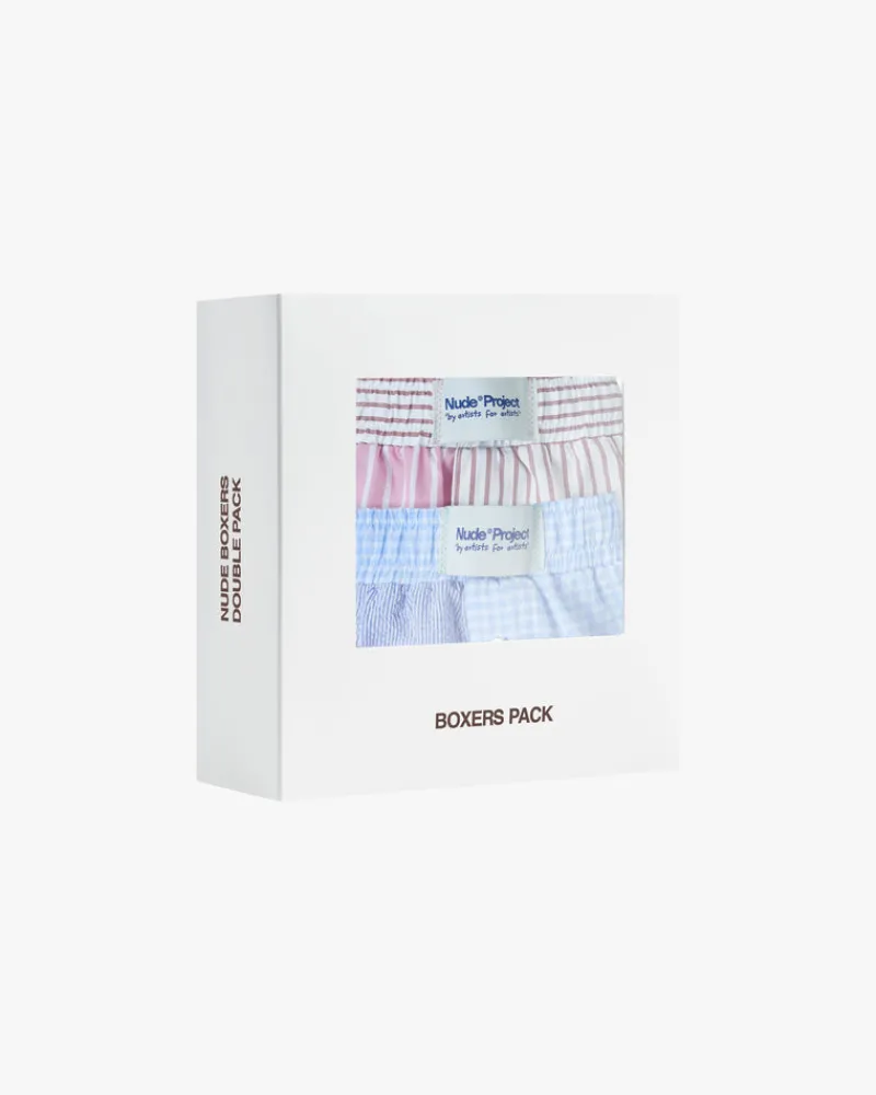 Nude Project Sleek Stripes Boxers Pwk/Dww 2Xpack Outlet