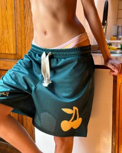 Nude Project Solid Mesh Short Green Hot