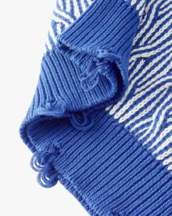 Nude Project Sour Cable Knit Sweater Blue New