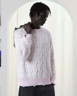 Nude Project Sour Cable Knit Sweater Pink Outlet