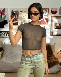 Nude Project Strass Top Ash Online