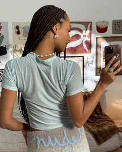 Nude Project Strass Top Blue Clearance