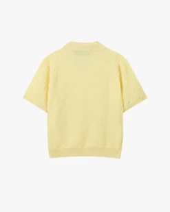 Nude Project Structure Knit Polo Yellow Sale