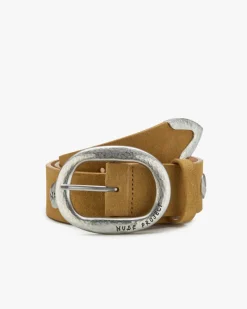 Nude Project Suede Belt Brown New