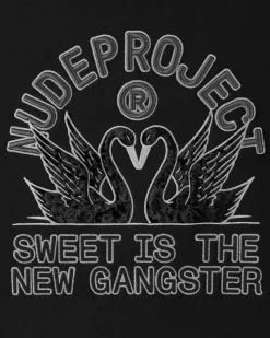 Nude Project Swans Hoodie Black Outlet