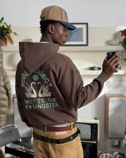 Nude Project Swans Hoodie Brown Outlet