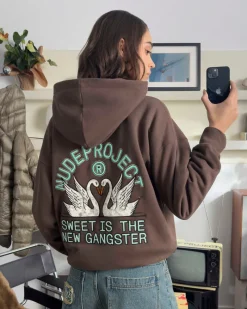 Nude Project Swans Hoodie Brown Outlet