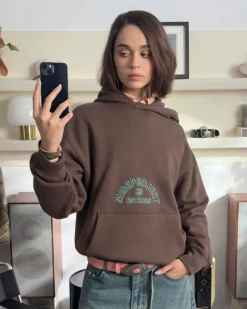 Nude Project Swans Hoodie Brown Outlet