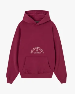 Nude Project Swans Hoodie Burgundy Hot