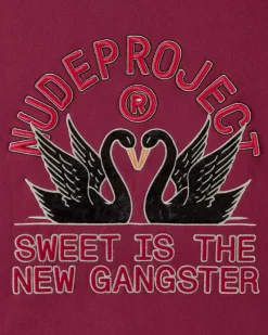Nude Project Swans Hoodie Burgundy Hot