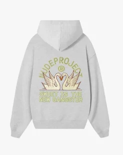 Nude Project Swans Hoodie Grey Melange Discount