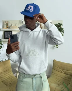 Nude Project Swans Hoodie Grey Melange Discount