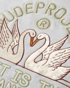 Nude Project Swans Hoodie Grey Melange Discount