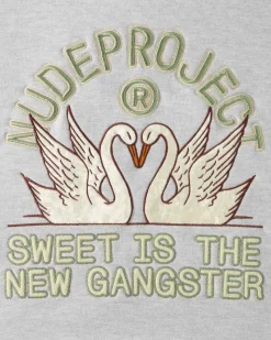 Nude Project Swans Hoodie Grey Melange Discount