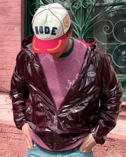 Nude Project Sweetbreaker Jacket Burgundy Fashion