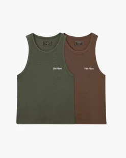 Nude Project Tank Top Ss24 Green/Brown Discount