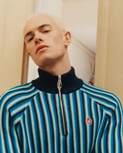 Nude Project Teteo Quarter-Zip Knit Blue Fashion