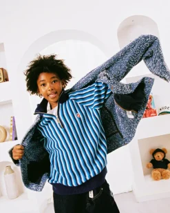 Nude Project Teteo Quarter-Zip Knit Blue Fashion