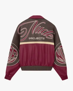 Nude Project "The" Leather Jacket Red Sale