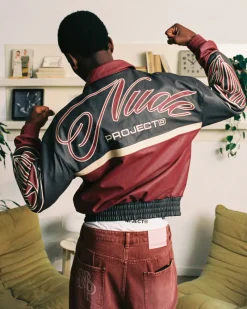 Nude Project "The" Leather Jacket Red Sale