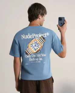Nude Project Time Tee Blue Hot