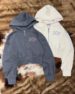 Nude Project Typa Day Cropped Hoodie Ash Hot