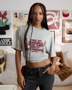 Nude Project Type Shit Tee Grey Fashion