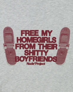 Nude Project Type Shit Tee Grey Fashion
