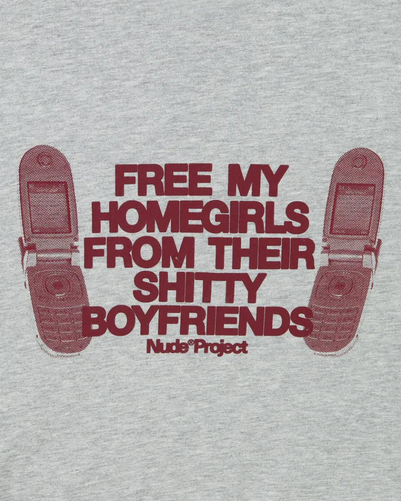 Nude Project Type Shit Tee Grey Fashion