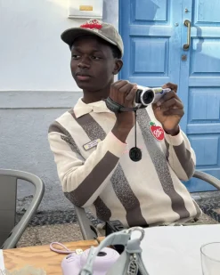 Nude Project Vizcaya Football Polo Knit Grey Clearance