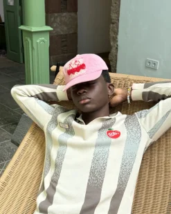 Nude Project Vizcaya Football Polo Knit Grey Clearance