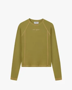 Nude Project Waffle Long-Sleeve Tee 2 Pack Green/Blue Best