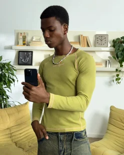 Nude Project Waffle Long-Sleeve Tee 2 Pack Green/Blue Best