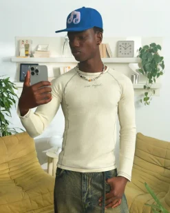 Nude Project Waffle Long-Sleeve Tee 2 Pack Marshmallow/Black Outlet