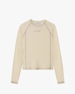 Nude Project Waffle Long-Sleeve Tee 2 Pack Marshmallow/Black Outlet