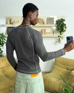 Nude Project Waffle Long-Sleeve Tee 2 Pack Marshmallow/Black Outlet