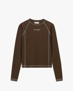 Nude Project Waffle Long-Sleeve Tee 2 Pack Cocoa/Navy Sale