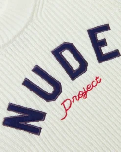 Nude Project Wifey Knit Cropped Sweater White Outlet