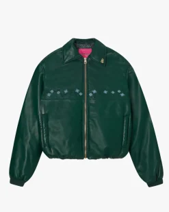 Nude Project World Cup Leather Bomber Jacket Outlet