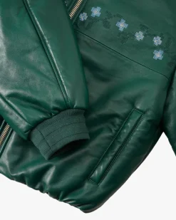 Nude Project World Cup Leather Bomber Jacket Outlet