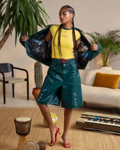 Nude Project World Cup Leather Jorts Fashion