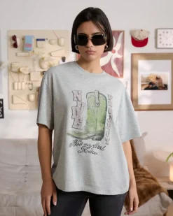 Nude Project Yeehaw Tee Grey Clearance